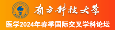 插逼操逼网南方科技大学医学2024年春季国际交叉学科论坛